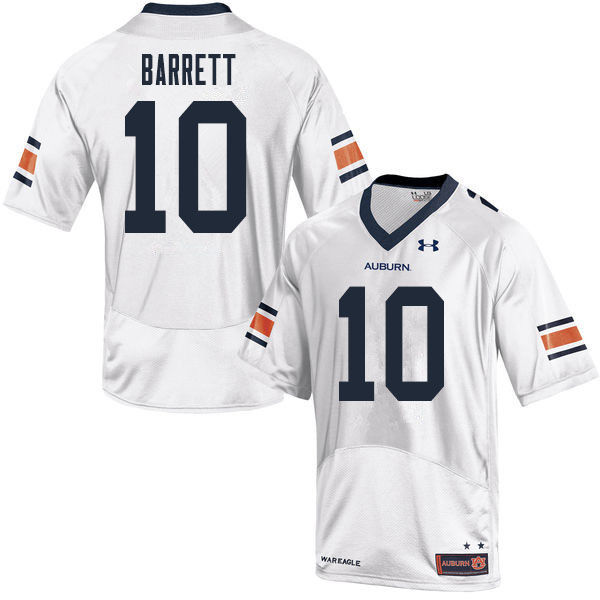 Men #10 Devan Barrett Auburn Tigers College Football Jerseys Sale-White